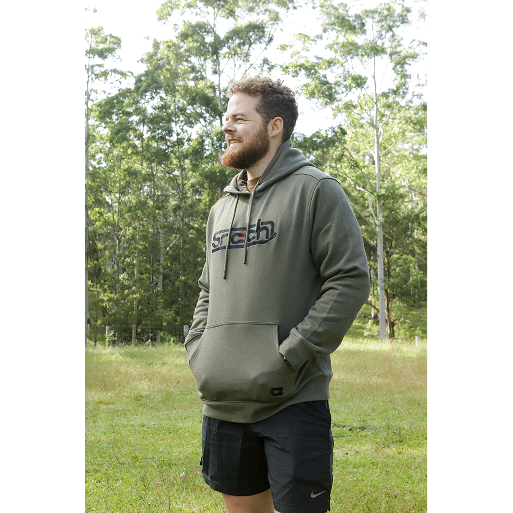 Embroidered Snatch Hoodie Army Green