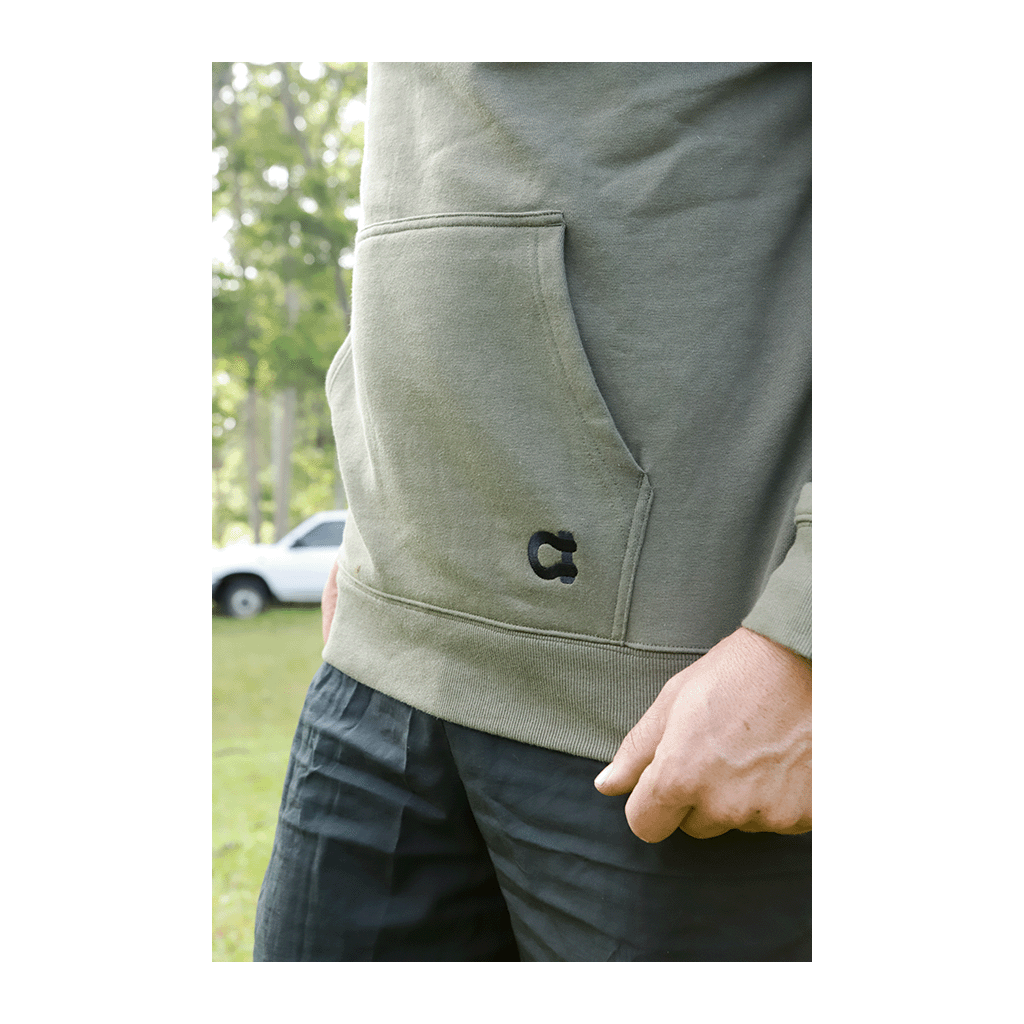 Embroidered Snatch Hoodie Army Green