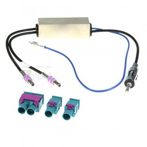 Aerpro Antenna Adaptor fits Audi 02 On Din Diversity 2 Fakra Plugs - APA60