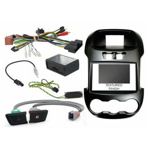 Aerpro Double Din Headunit Installation Kit Textured Metallic Charcoal Suits Ford Ranger PX 4.2" OEM Display - FP8083KT