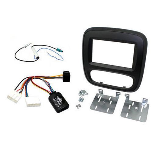 Aerpro Double Din Headunit Installation Kit Black Suits Renault Trafic X82 - FP8132K