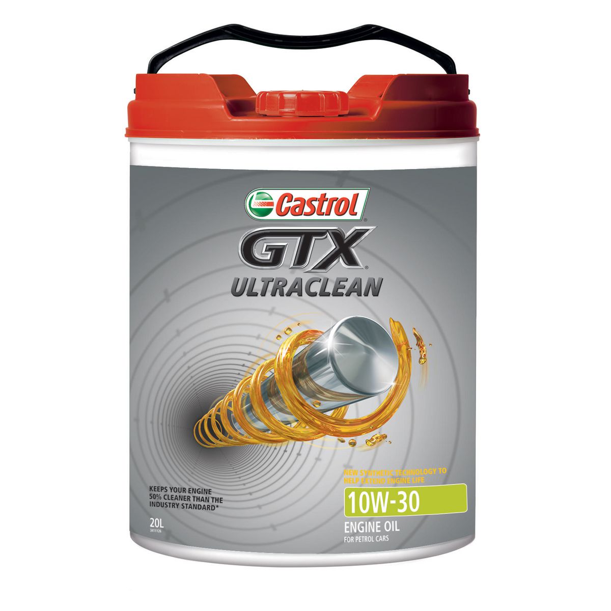 Castrol GTX Ultraclean Semi Synthetic Engine Oil 10W-30 20L - 3411126