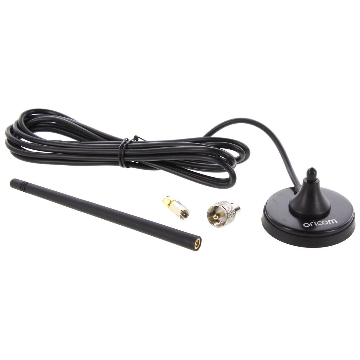 Oricom 1dBi UHF CB Magentic Roof Mount Antenna Kit 20cm Black - ANU025C