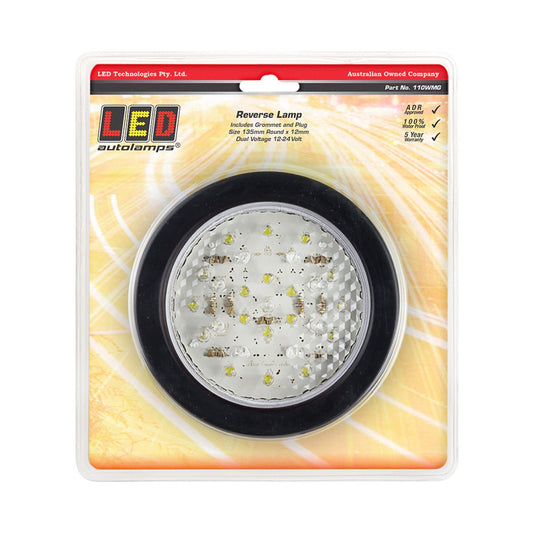 LED Autolamps 10/30V Reverse Lamp With Grommet and Plug - 110WMG