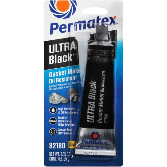 Permatex Ultra Black Maximum Oil Resistance RTV Silicone Gasket Maker 95g - PX82180
