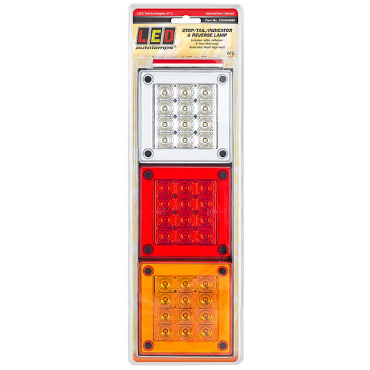 LED Autolamps 12/24V 280 Mini Jumbo Stop/Tail/Indicator/Reverse LED Blister Pack - 280ARWM