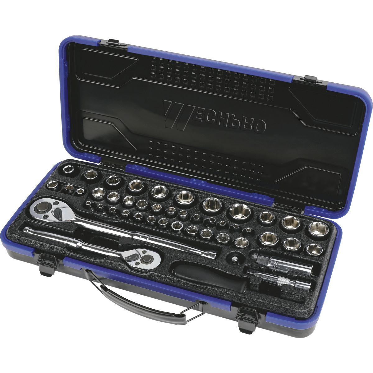 Mechpro Blue Socket Set 1/4In, 3/8In & 1/2In Drive 47pc - MPBSK112K