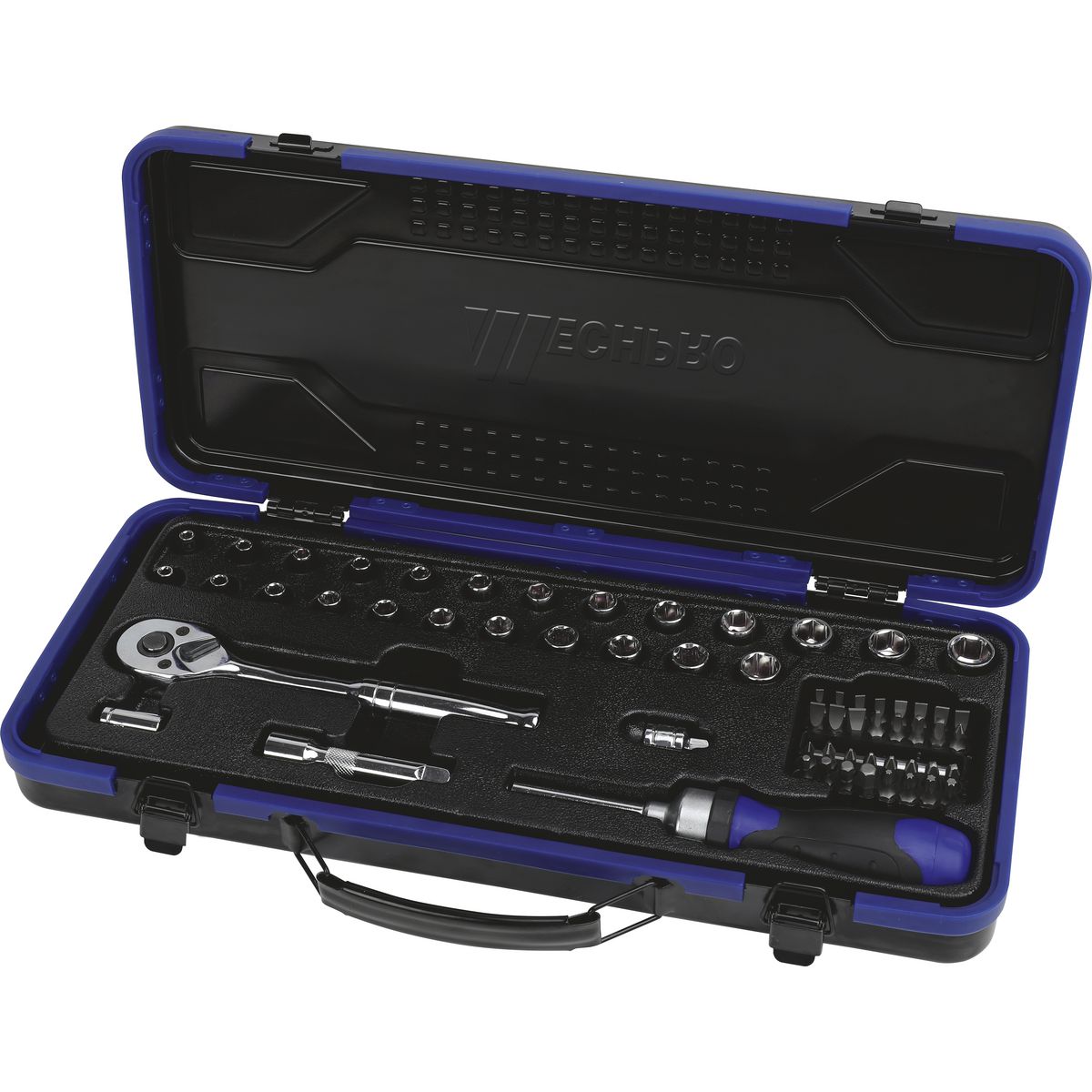 Mechpro Blue Socket Set Metric/SAE 1/4In & 3/8In Drive 62pc - MPBSK113K