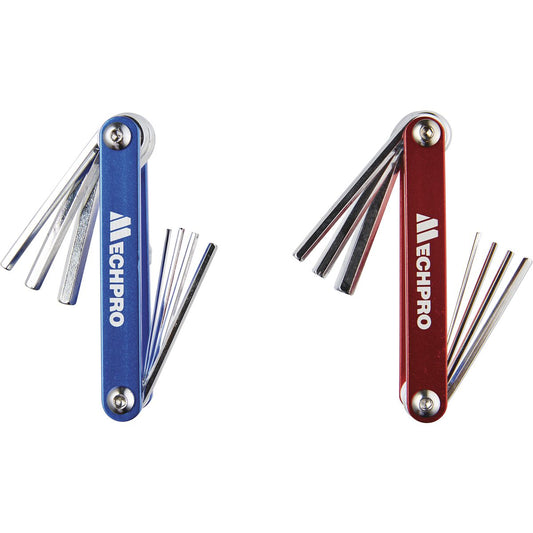 Mechpro Blue Fold Up Hex Keys Set 2pc - MPBHK111K