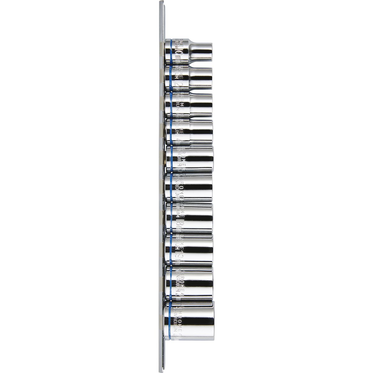Mechpro Blue Socket Rail Set Metric 1/2In Drive 10pc - MPBSK118K