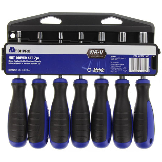 Mechpro Blue Nut Driver Set Metric 7pc - MPBSK130K