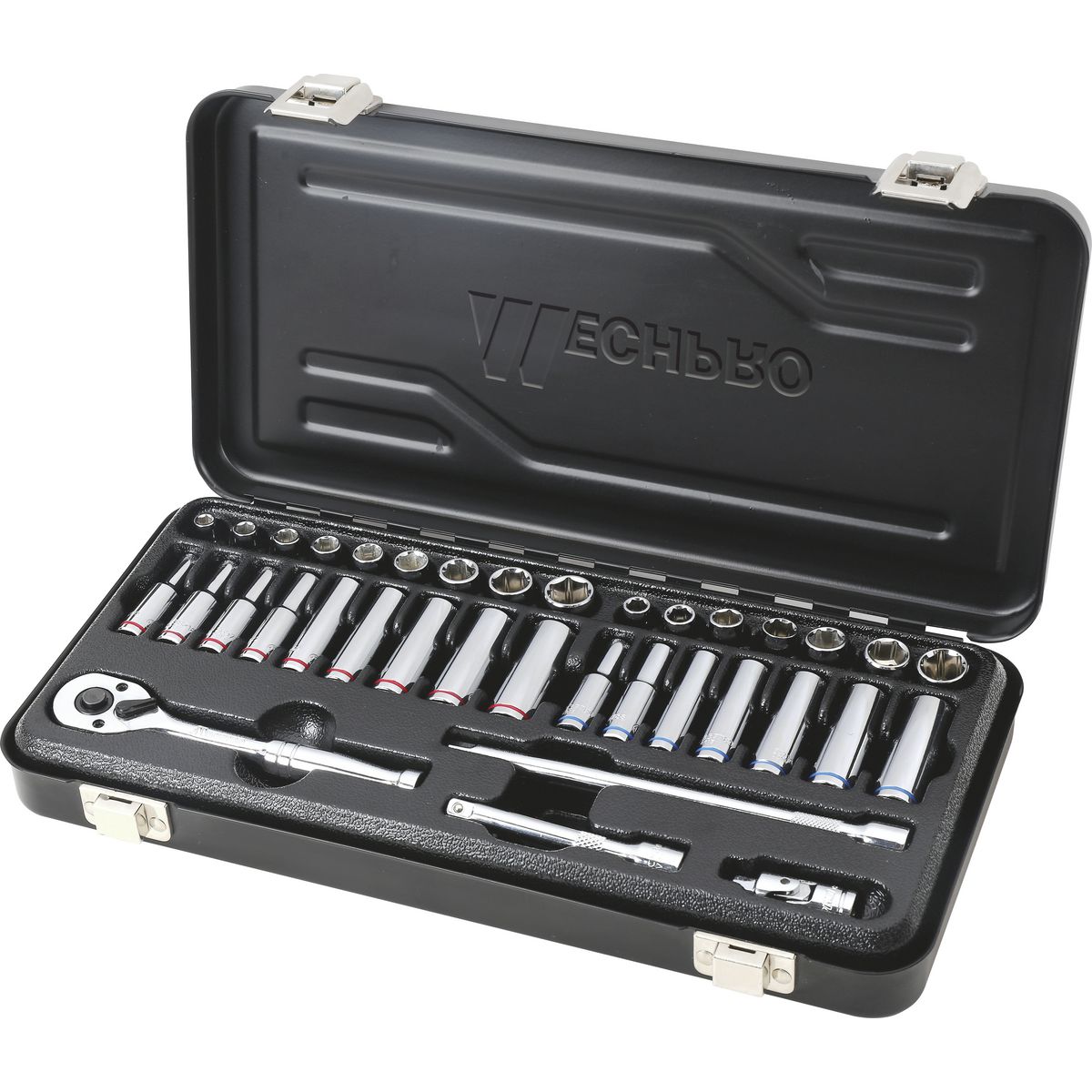 Mechpro Blue Socket Set Metric/SAE 1/4In Drive 36pc - MPBSK129K