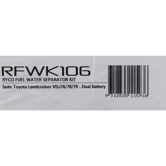 RYCO Fuel Water Seperator - RFWK106