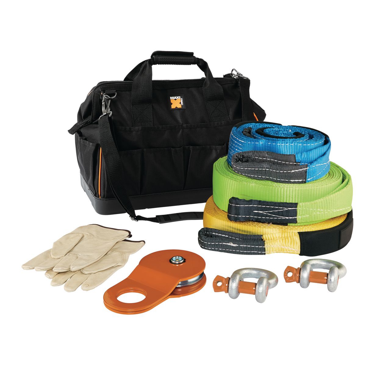 Maxi Trac 4x4 HD Recovery Strap Kit 8pc - MTRKHDS3