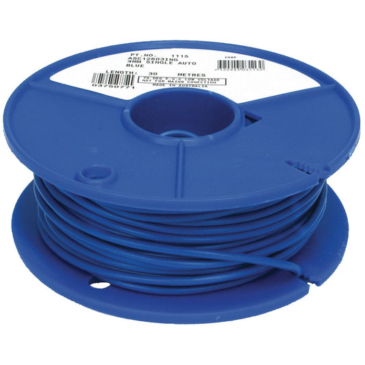 OEX Automotive Cable Single Core 4mm Blue 30M Roll - ACX0727
