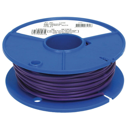OEX Automotive Cable Single Core 4mm Violet 30M Roll - ACX0733