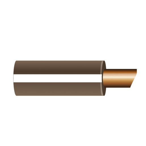 OEX 3mm Single Core Automotive Cable, Brown With White Trace - 500m Roll - ACX0715/500
