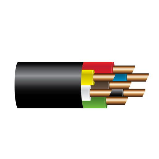OEX 6mm 7 Core Trailer Cable, With Black Sheath - 100m Roll - ACX0818L