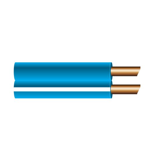 OEX 3mm Twin Core Automotive Cable, Figure 8, Blue With White Trace - 30m Roll - ACX0830