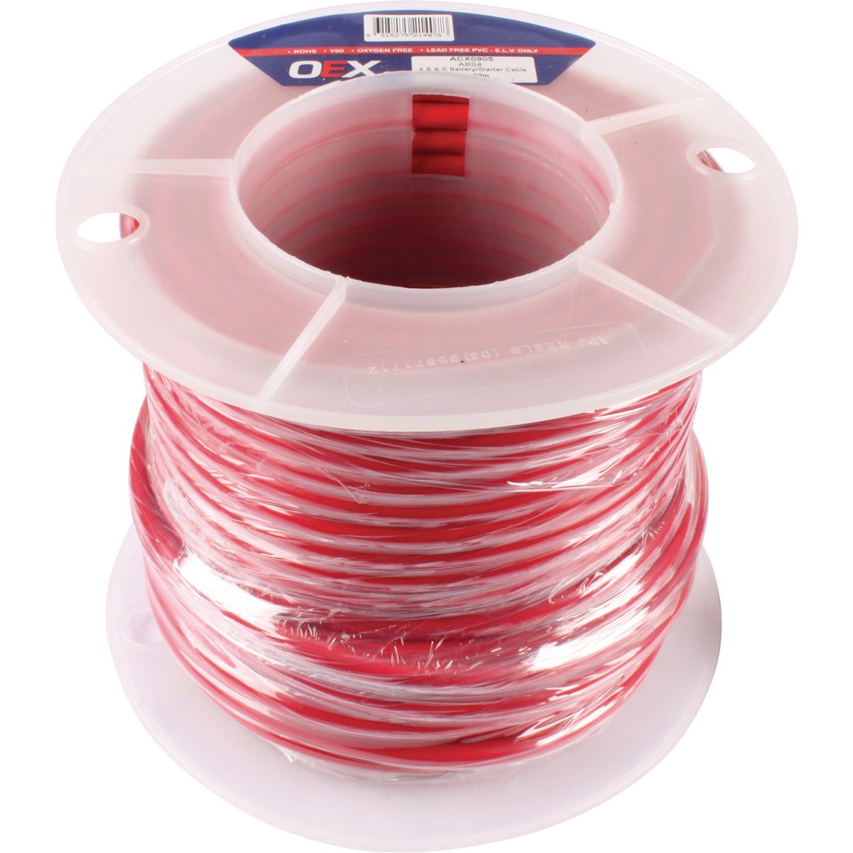 OEX 4 B&S Single Core Battery Cable Red 30M Roll - ACX0905