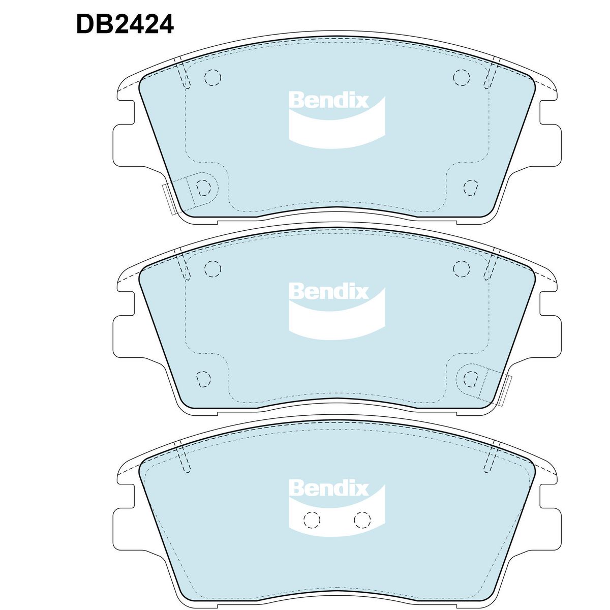 Bendix Brake Pads Set - 4WD/SUV - DB2424-4WD