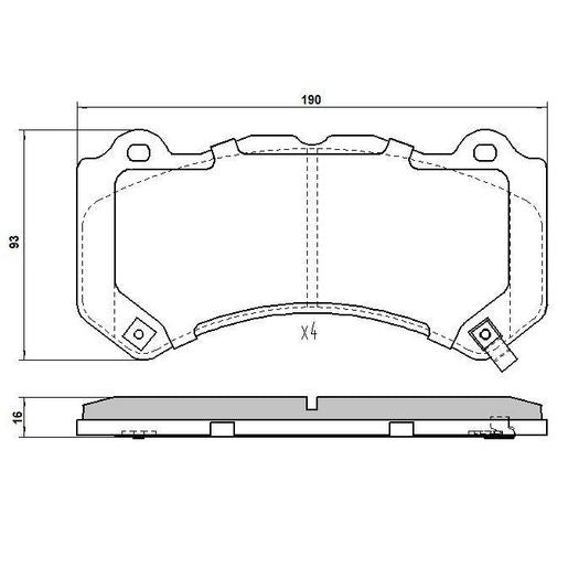RDA Brakes Extreme Brake Pad Set Front - RDX2398SM