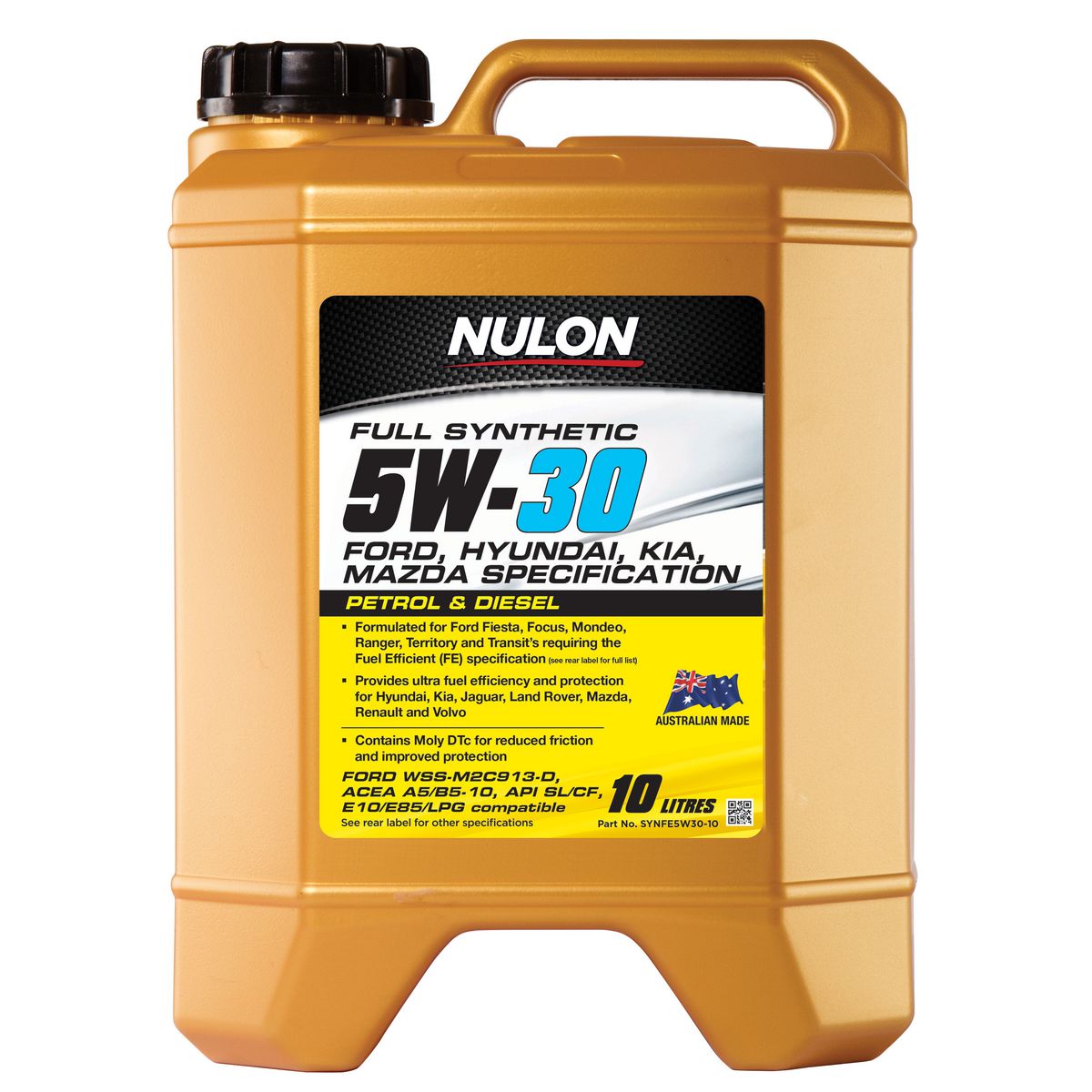 Nulon Full Synthetic Engine Oil Fuel Efficient 5W-30 10L - SYNFE5W30-10