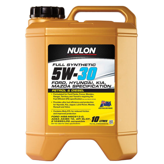 Nulon Full Synthetic Engine Oil Fuel Efficient 5W-30 10L - SYNFE5W30-10