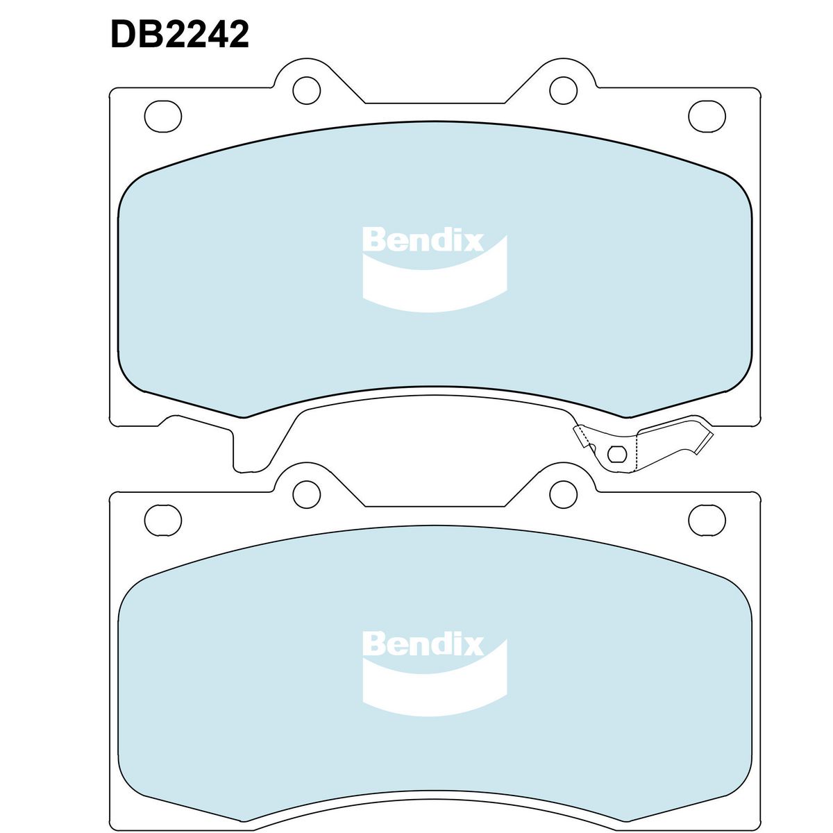 Bendix Brake Pads Set - Heavy Duty - DB2242HD