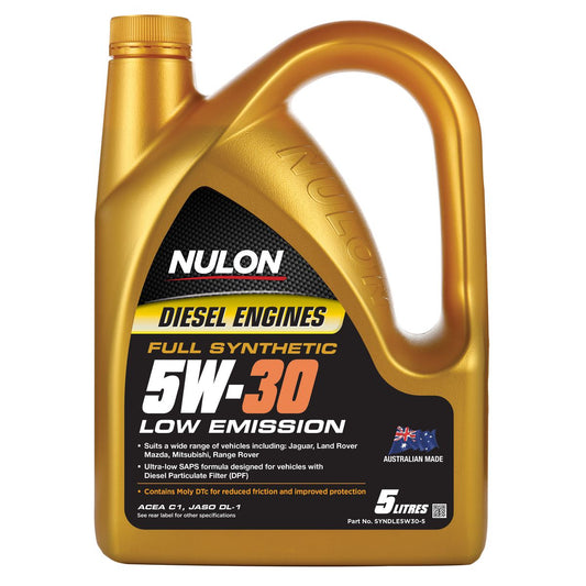 Nulon Full Synthetic Diesel Low Emission Engine Oil 5W-30 5L - SYNDLE5W30-5