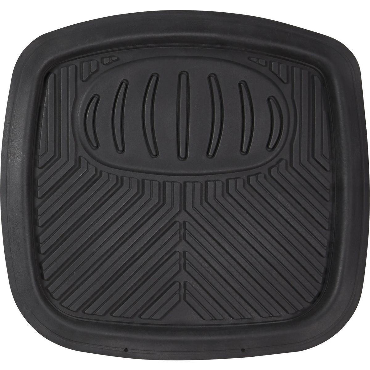 Maxi Trac 4x4 Black Rubber Shallow Dish Car Floor Mats Set of 4 - MTCM4PCSDBLK