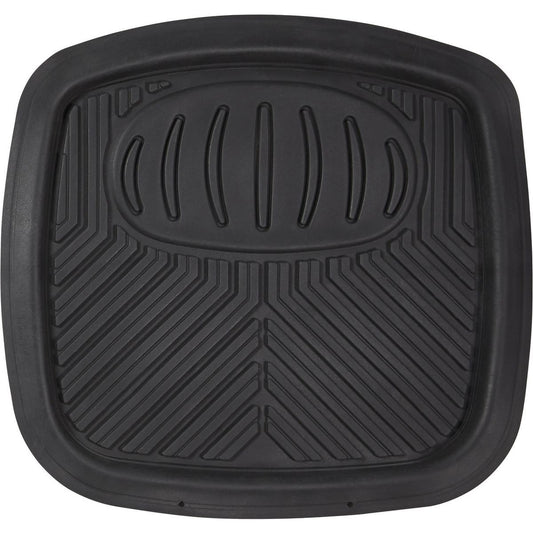 Maxi Trac 4x4 Black Rubber Shallow Dish Car Floor Mats Set of 4 - MTCM4PCSDBLK