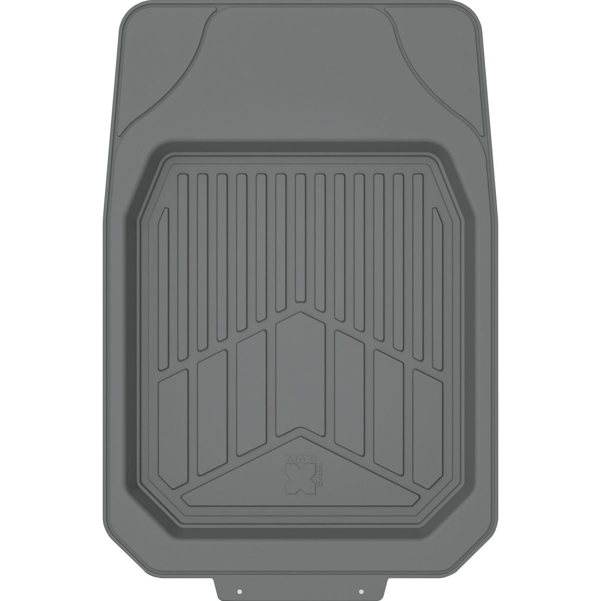 Maxi Trac 4WD Grey Rubber Deep Dish Car Front Floor Mats Pair - MTCM2PCFDDGRY