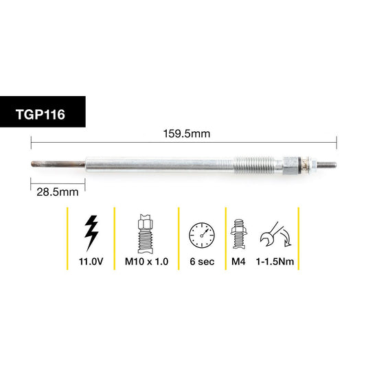 Tridon Glow Plug 11.0V - TGP116