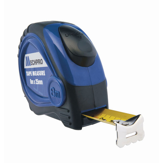 Mechpro Blue 8m Auto Locking Measuring Tape - MPBT08