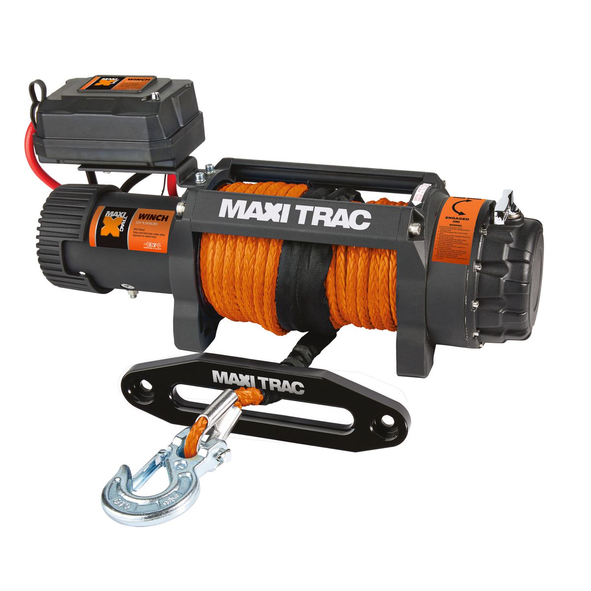 Maxi Trac 4x4 12V Synthetic Cord Electric Winch 9500lbs - MTRW9500