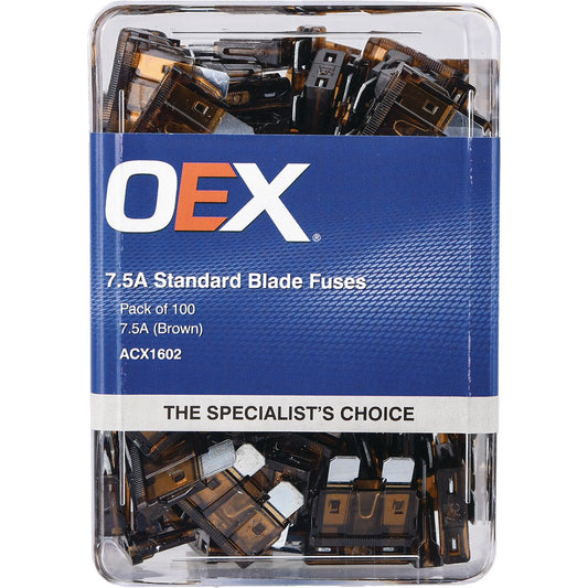 OEX Fuse Standard Blade 7.5A Brown (Pack of 100) - ACX1602