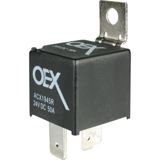 OEX Mini Relay 24V Normally Open 50A - Resistor Protected, Sealed - ACX1945RBL