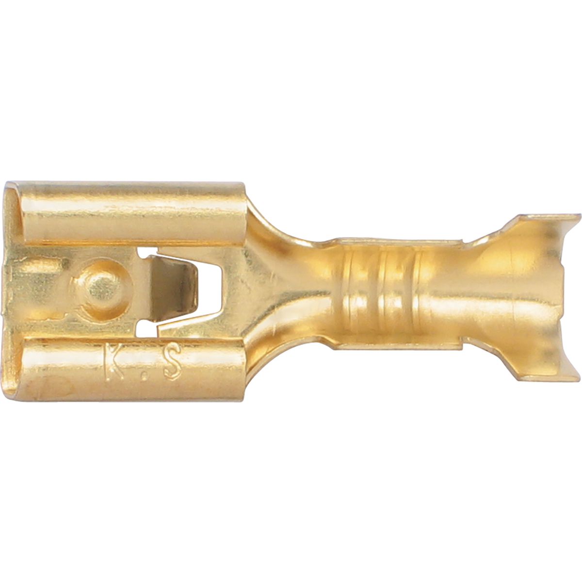 OEX Crimp Terminal Female Blade Brass Terminal Entry 6.3 x 0.8mm Non Insulated 100 Pce - ACX3078