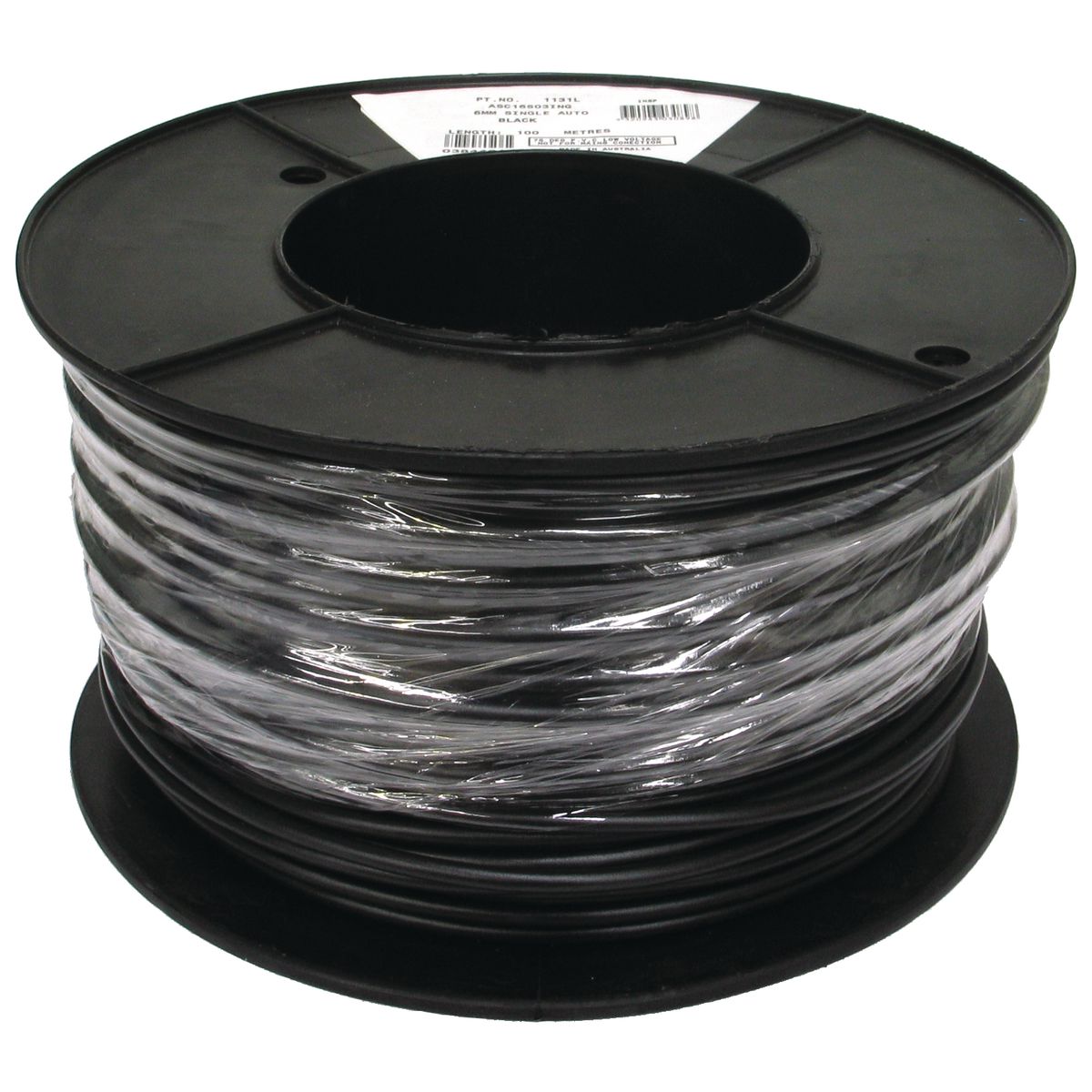 OEX Automotive Cable Single Core 6mm Black 100M Roll - ACX0761L
