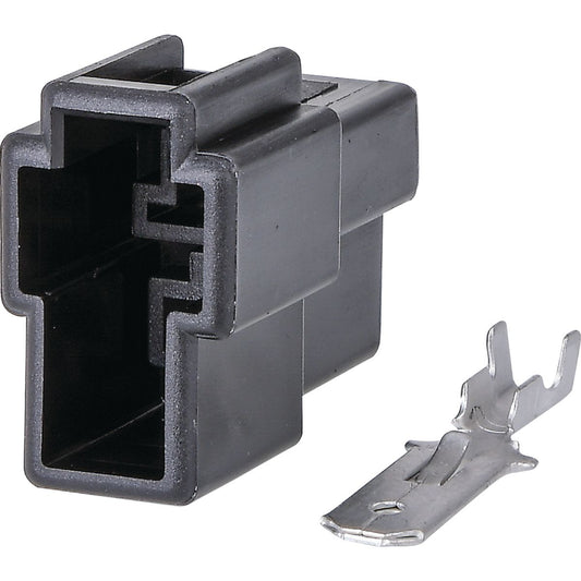 OEX QC Connector Female Black 2 Pole - 10 Pce - ACX2681BK