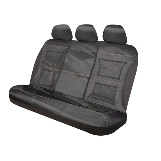 Maxi Trac 4x4 Heavy Duty Canvas Rip Stop Rear Seat Cover - MTSCREAR-BK-RPST