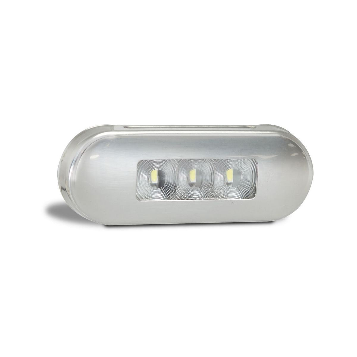 LED Autolamps 12/24V Amber Marker Clear Lens Coloured LEDs Stainless Steel Bezel - 86AMB