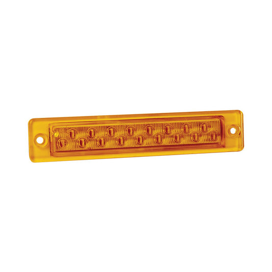 LED Autolamps 12V LED Slimeline Indicator Lamp With Amber Lens - 25A12