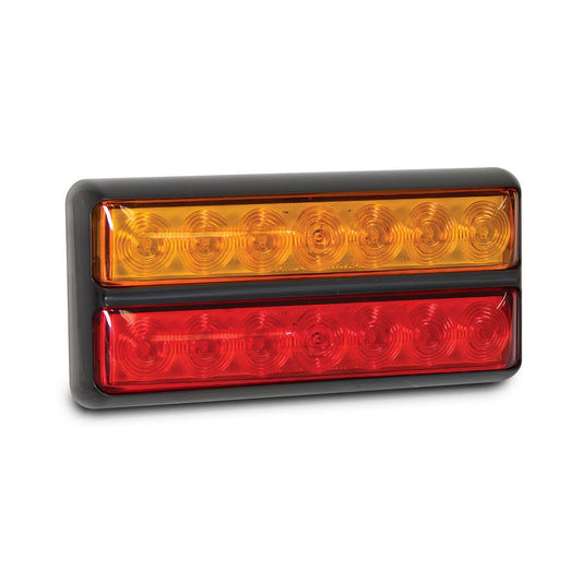 LED Autolamps 12V Stop/Tail/Indicator Lamp With Connector Plug 14 Square LEDs - 207BAR4P