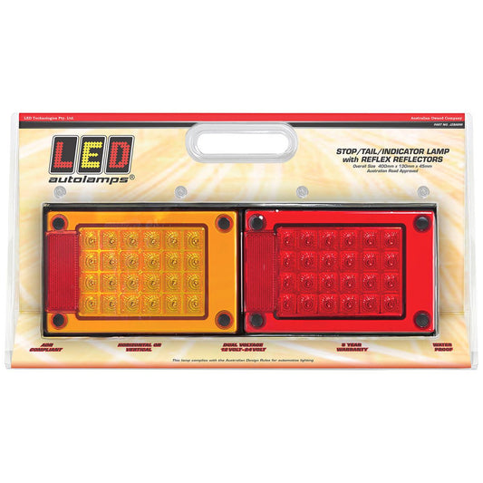 LED Autolamps Multi Volt Dual Jumbo Stop/Tail/Indicator Light Blister Pack - J2BARM