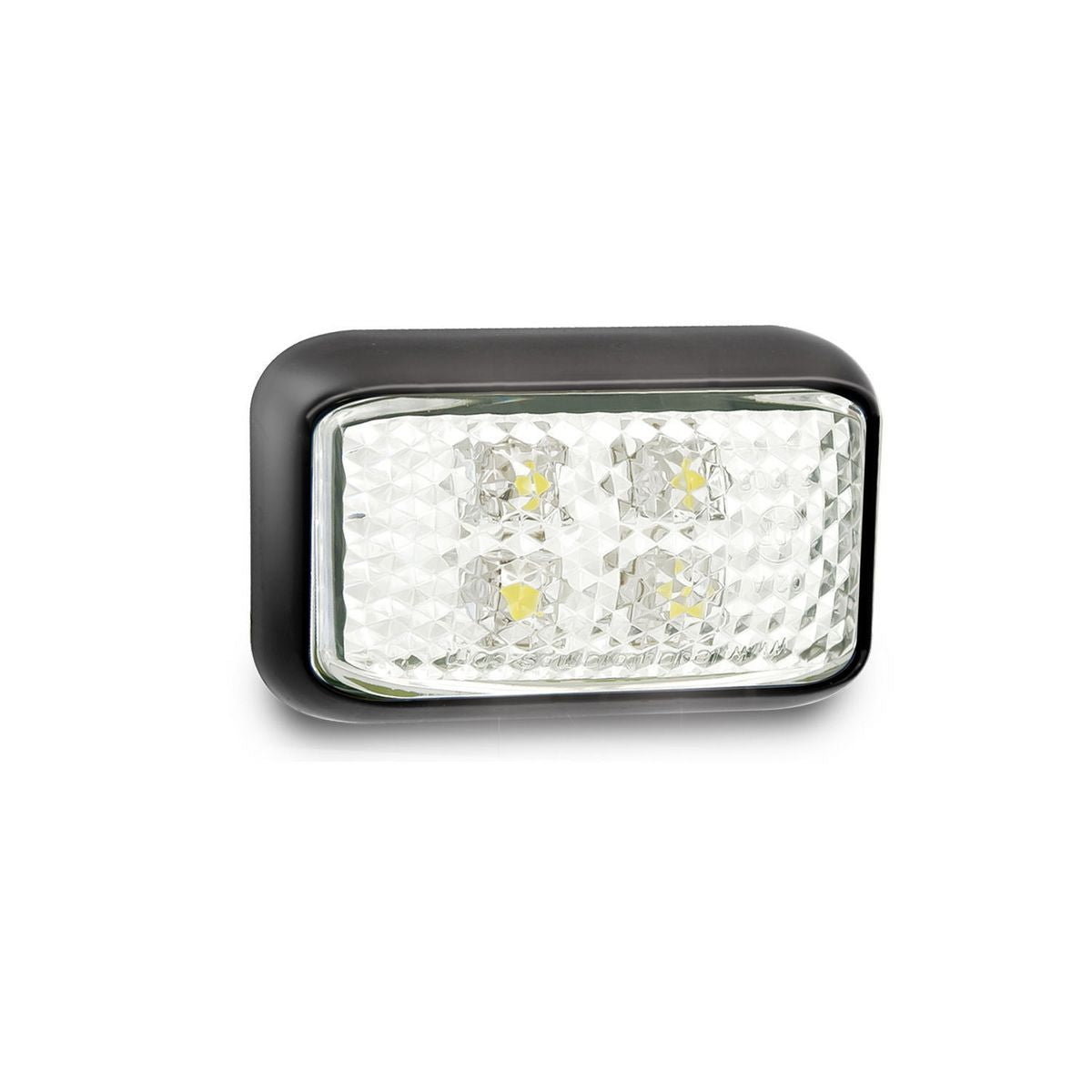 LED Autolamps Front End Outline Marker LED Light White 12/24v Clear Lens Black Housing 40cm Cable - 35WMB