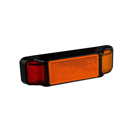 LED Autolamps 12/24V  Side Marker LED Light Red Amber With Reflector - 38ARMB