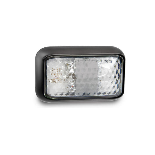 LED Autolamps 9/30V LED Red Amber Side Marker Light Clear Lens 30cm Wire - 35ARMB