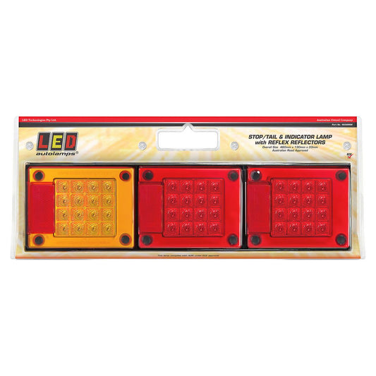 LED Autolamps 12/24V Stop/Tail/Indicator 460x130x33m Blister Pack - 460ARRM